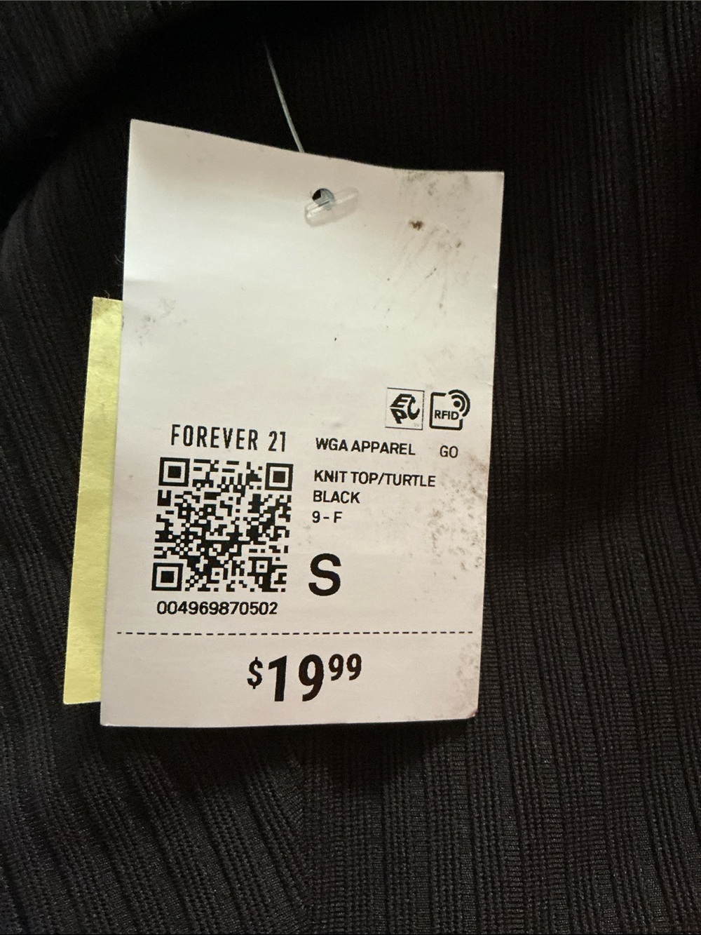 Forever 21 Front Zip Cropped Pullover - Black NWT - Picture 8 of 8